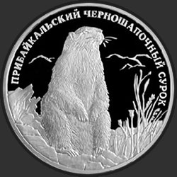 реверс 2 ruble 2008 "Прибайкальский черношапочный сурок"