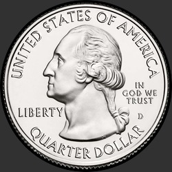 аверс 25¢ (quarter) 2014 "쉐넌 도어 국립 공원 / D"