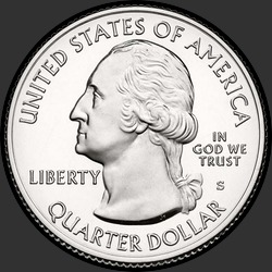 аверс 25¢ (quarter) 2013 "Национальный мемориал Маунт-Рашмор / S"