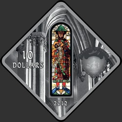 аверс 10 Dólares 2012 "Собор Девы Марии (Аугсбург)"