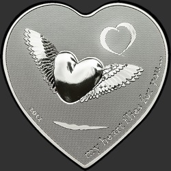 реверс 2 даляра 2012 "Моё сердце летит к тебе"