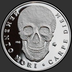 реверс 5 Dollari 2010 "Помни о смерти и наслаждайся моментом"
