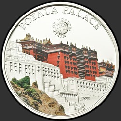 реверс 5 Dollari 2011 "Дворец Потала в Тибете"