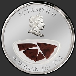 аверс 10 Dólares 2012 "Метеорит Эйби"