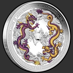 реверс 5 δολάρια 2012 "Китайский дракон"