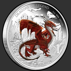 реверс 1$ (бак) 2012 "Валлийский Красный Дракон"