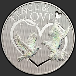 реверс 5 Dollars 2012 "Мир и любовь"
