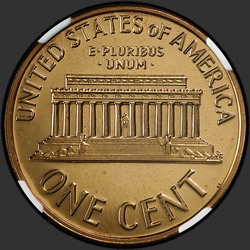 реверс 1¢ (penny) 1962 "EUA - 1 Cent / 1962 - Prova"