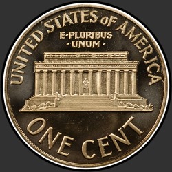 реверс 1¢ (penny) 1963 "USA - 1 Cent / 1963 - Důkaz"