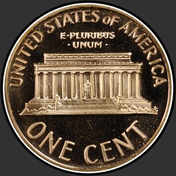 реверс 1¢ (penny) 1969 "USA - 1 Cent / 1969 - S Důkaz"