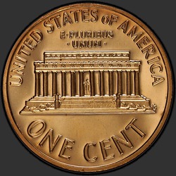 реверс 1¢ (penny) 1970 "USA - 1 Cent / 1970 - { "_": "S Sm Proof"}"