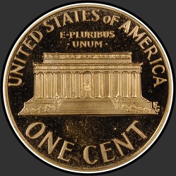реверс 1¢ (пенни) 1973 "USA - 1 Cent / 1973 - S Proof"