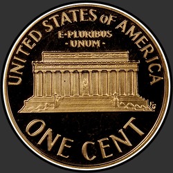 реверс 1¢ (penny) 1975 "USA  -  1セント/ 1975  - プルーフS"