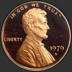 аверс 1¢ (penny) 1979 "USA  -  1セント/ 1979  -  { "_"： "S T1の証明"}"