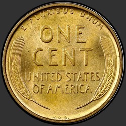 реверс 1¢ (пенни) 1909 "США - 1 Cent / 1909 - VDB MSBN"