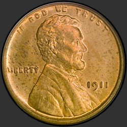 аверс 1¢ (penny) 1911 "الولايات المتحدة الأمريكية - 1 سنت /، 1911 - D"