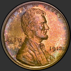 аверс 1¢ (penny) 1912 "미국 - 1 센트 / 1912 - 증거"