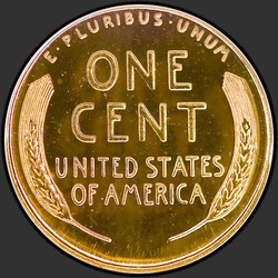 реверс 1¢ (пенни) 1937 "ЗША - 1 Cent / 1937 - Доказ"