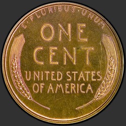 реверс 1¢ (пенни) 1938 "ЗША - 1 Cent / 1938 - Доказ"