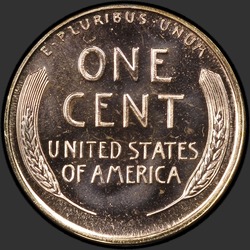 реверс 1¢ (penny) 1950 "USA - en Cent / 1950 - Bevis"