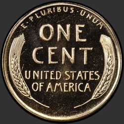 реверс 1¢ (penny) 1953 "USA - 1 Cent / 1953 - Důkaz"