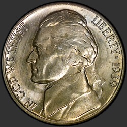 аверс 5¢ (nickel) 1939 "USA - 5 centesimi / 1939 - D"