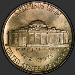 реверс 5¢ (nickel) 1940 "USA - 5 centesimi / 1940 - D"