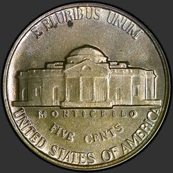 реверс 5¢ (nickel) 1941 "USA  -  5セント/ 1941  -  P"