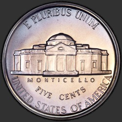 реверс 5¢ (nickel) 1940 "EUA - 5 cêntimos / 1940 - { "_": "Proof"}"