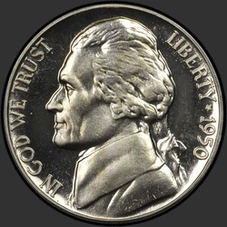 аверс 5¢ (nickel) 1950 "الولايات المتحدة الأمريكية - 5 سنت / 1950 - إثبات"