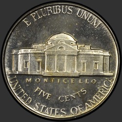 реверс 5¢ (nickel) 1950 "USA - 5 zl / 1950 - Dowód"