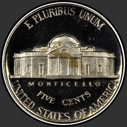 реверс 5¢ (nickel) 1951 "ABD - 5 Cents / 1951 - Kanıtı"
