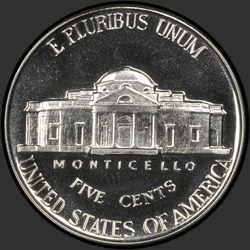 реверс 5¢ (nickel) 1954 "ABD - 5 Cents / 1954 - Kanıtı"