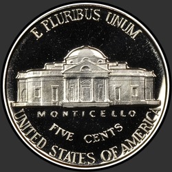 реверс 5¢ (nickel) 1955 "الولايات المتحدة الأمريكية - 5 سنت / 1955 - إثبات"