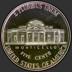 реверс 5¢ (никель) 1957 "США - 5 Cents / 1957 - PROOF"