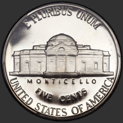реверс 5¢ (никель) 1960 "США - 5 Cents / 1960 - PROOF"