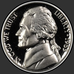 аверс 5¢ (nickel) 1963 "USA - 5 zl / 1963 - Dowód"