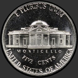 реверс 5¢ (nickel) 1971 "미국 - 5 센트 / 1971 - 증거"