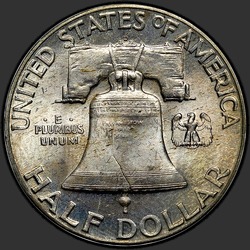 реверс 50¢ (half) 1948 "EUA - 50 Cents (meio dólar) / 1948 - D"