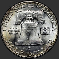 реверс 50¢ (half) 1949 "EUA - 50 Cents (meio dólar) / 1949 - P"