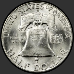 реверс 50¢ (half) 1949 "الولايات المتحدة الأمريكية - 50 سنتا (نصف الدولار) / 1949 - D"
