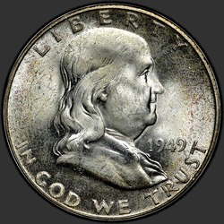 аверс 50¢ (half) 1949 "USA - 50 centů (půldolar) / 1949 - S"