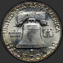 реверс 50¢ (халф) 1950 "USA - 50 Cents (Half Dollar) / 1950 - Franklin Half Dollar 1950"
