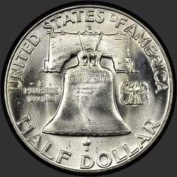 реверс 50¢ (half) 1950 "EUA - 50 Cents (meio dólar) / 1950 - D"