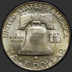 реверс 50¢ (half) 1951 "EUA - 50 Cents (meio dólar) / 1951 - D"
