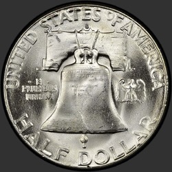 реверс 50¢ (half) 1951 "USA - 50 centesimi (Dollaro mezzo) / 1951 - S"
