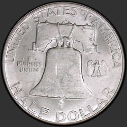 реверс 50¢ (half) 1953 "EUA - 50 Cents (meio dólar) / 1953 - D"