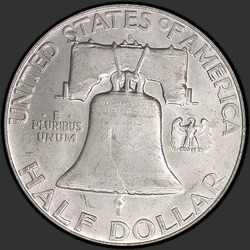 реверс 50¢ (half) 1954 "미국 - 50 센트 (하프 달러) / 1954 - D"