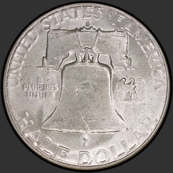 реверс 50¢ (half) 1954 "USA - 50 centů (půldolar) / 1954 - S"
