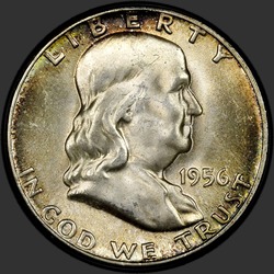 аверс 50¢ (half) 1956 "الولايات المتحدة الأمريكية - 50 سنتا (نصف الدولار) / 1956 - P"